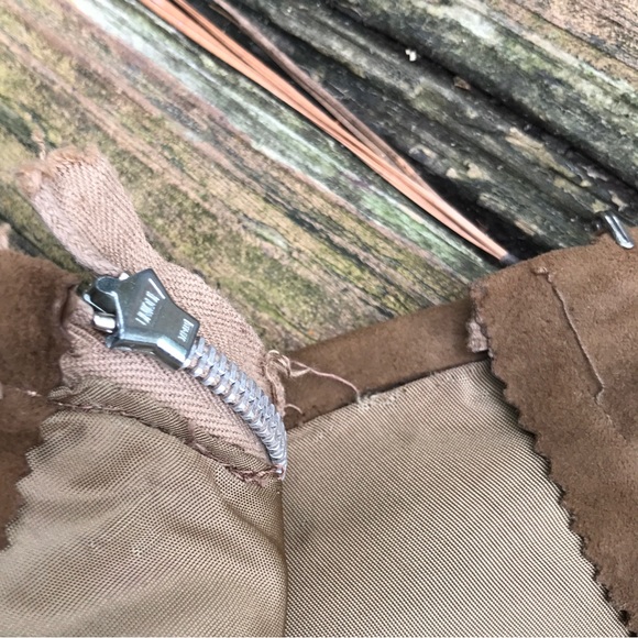 Rare Vintage Loewe Madrid 1960s Suede Leather Jacket and Skirt Set - Picture 15 of 15